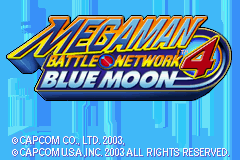 Mega Man Battle Network 4 Blue Moon Title Screen